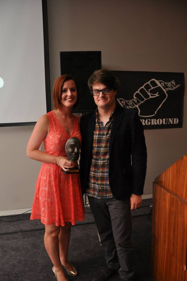 Lead actress Laura Erangey collects award for Kara