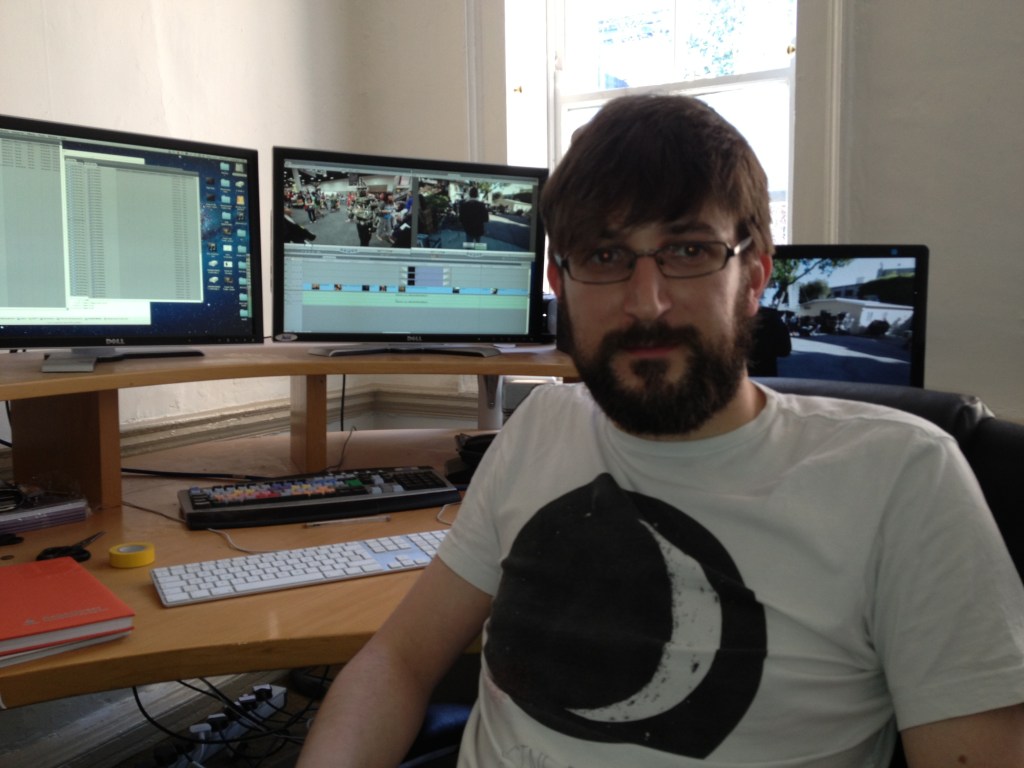 There I am in the edit suite...