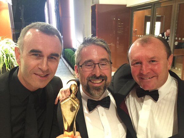 Stephen, Luke and Denis with their little friend